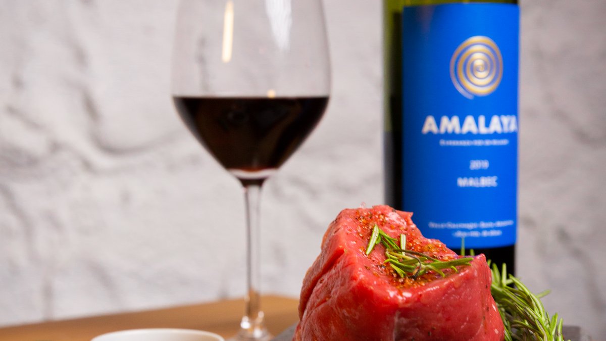 Steak mit Rotwein